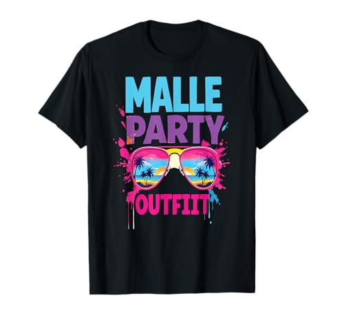 Malle Party Gruppenshirt Mallorca Outfit Damen Herren Party T-Shirt von Lustige Party Köstüme Frauen Männer Urlaub