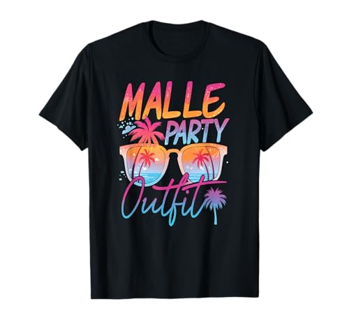 Malle Party Gruppenshirt Mallorca Outfit Damen Herren Party T-Shirt von Lustige Party Köstüme Frauen Männer Urlaub