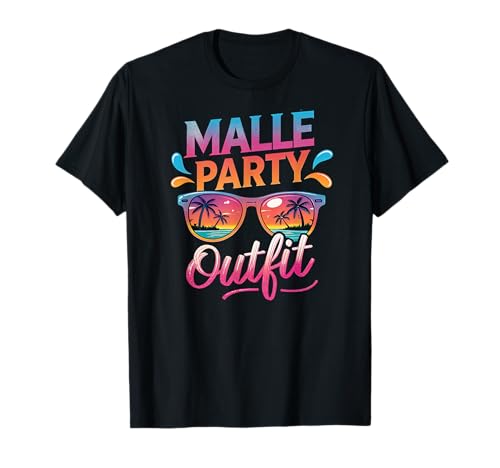Malle Party Gruppenshirt Mallorca Outfit Damen Herren Party T-Shirt von Lustige Party Köstüme Frauen Männer Urlaub