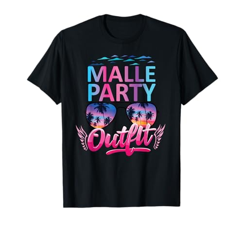 Malle Party Gruppenshirt Mallorca Outfit Damen Herren Party T-Shirt von Lustige Party Köstüme Frauen Männer Urlaub