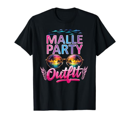 Malle Party Gruppenshirt Mallorca Outfit Damen Herren Party T-Shirt von Lustige Party Köstüme Frauen Männer Urlaub
