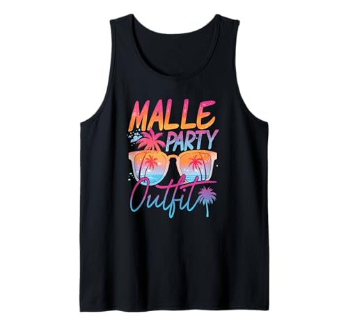 Malle Party Gruppenshirt Mallorca Outfit Damen Herren Party Tank Top von Lustige Party Köstüme Frauen Männer Urlaub