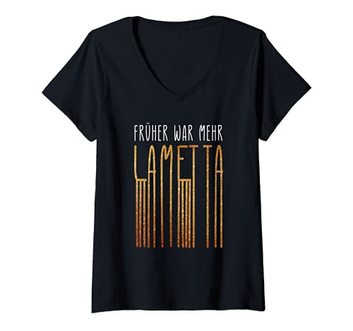Damen Früher war mehr Lametta Lustig Spruch Weihnachten Damen T-Shirt mit V-Ausschnitt Damen Früher war mehr Lametta Lustig Spruch Weihnachten Damen T-Shirt mit V-Ausschnitt von Lustige Party Weihnachten und Feier Designs