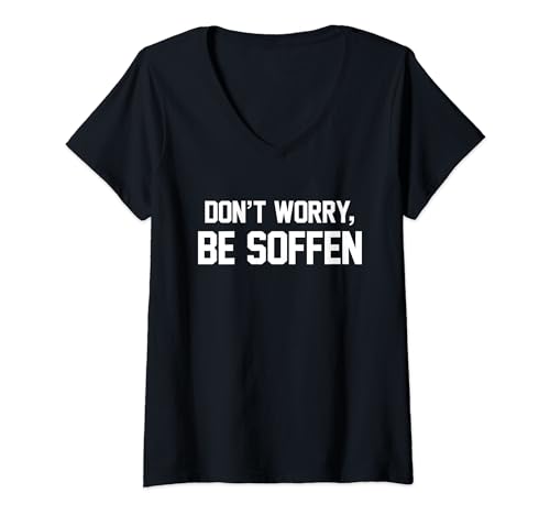 Damen DON’t WORRY BE SOFFEN X ES ESKALIERT EH JGA Party Bier Fun T-Shirt mit V-Ausschnitt Damen DON’t WORRY BE SOFFEN X ES ESKALIERT EH JGA Party Bier Fun T-Shirt mit V-Ausschnitt von Lustige Partyoutfits - DON’t WORRY BE SOFFEN