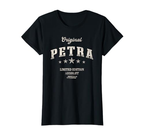 Lustige Petra Geschenke für Frauen Damen X-Small Schwarz Klassisch Kurzarm Peter-Pan-Kragen T-Shirt Lustige Petra Geschenke für Frauen Damen X-Small Schwarz Klassisch Kurzarm Peter-Pan-Kragen T-Shirt von Lustige Petra Geschenke für Frauen