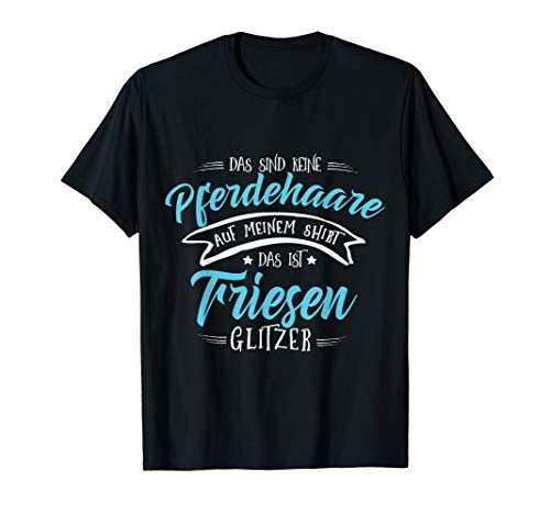 Friesen Glitzer Pferd Pferde Mädchen Geschenk T-Shirt von Lustige Pferde Damen Kinder Geschenk Designs