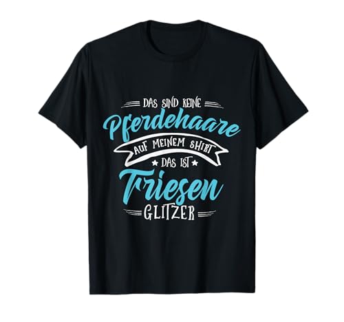 Friesen Glitzer Pferd Pferde Mädchen Geschenk T-Shirt von Lustige Pferde Damen Kinder Geschenk Designs