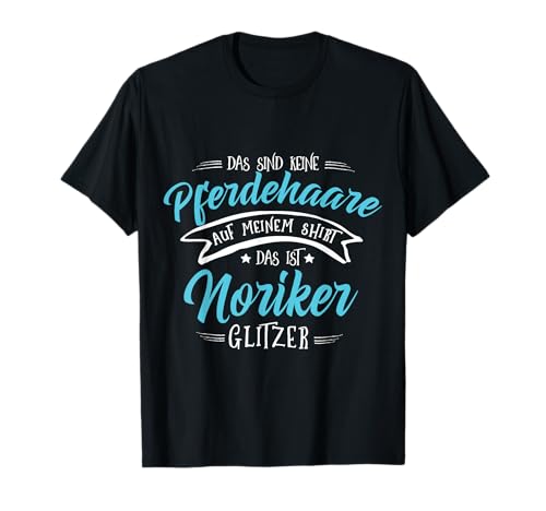Noriker Glitzer Pferd Pferde Mädchen Geschenk T-Shirt von Lustige Pferde Damen Kinder Geschenk Designs