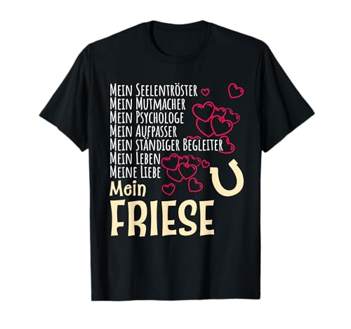 Damen Pferdespruch Reiterin Geschenk Friese Pferde T-Shirt Damen Pferdespruch Reiterin Geschenk Friese Pferde T-Shirt von Lustige Pferde Sprüche Kleidung