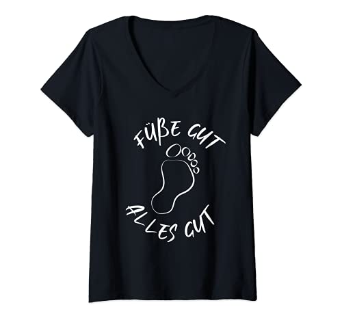 Damen Füße Fußpflege Podologe Pediküre Fuß Podologist Spruch T-Shirt mit V-Ausschnitt Damen Füße Fußpflege Podologe Pediküre Fuß Podologist Spruch T-Shirt mit V-Ausschnitt von Lustige Podologe Fußnägel Nägel Podologie Spruch