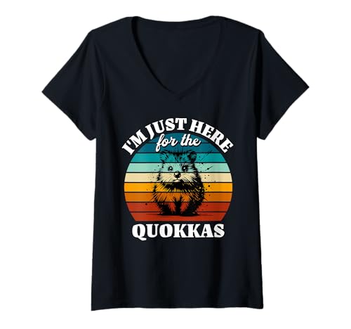 Damen Quokka Sprüche Quokka T-Shirt mit V-Ausschnitt Damen Quokka Sprüche Quokka T-Shirt mit V-Ausschnitt von Lustige Quokka Für Damen Und Herren