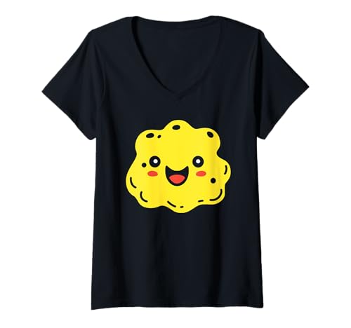Damen Kleine lustige minimalistische Reinigung einfacher Schwamm T-Shirt mit V-Ausschnitt Damen Kleine lustige minimalistische Reinigung einfacher Schwamm T-Shirt mit V-Ausschnitt von Lustige Reinigungsschwämme einfacher Schwamm