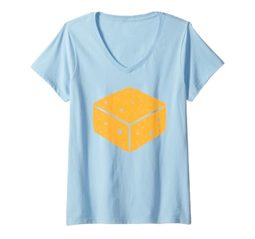 Damen Kleine lustige minimalistische Reinigung einfacher Schwamm T-Shirt mit V-Ausschnitt Damen Kleine lustige minimalistische Reinigung einfacher Schwamm T-Shirt mit V-Ausschnitt von Lustige Reinigungsschwämme einfacher Schwamm