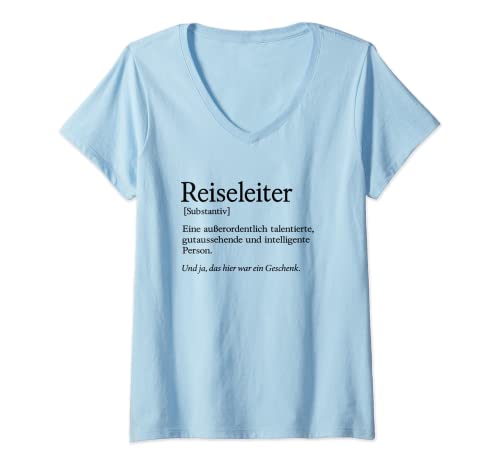Damen Reiseleiter Reiseführer Lustiges Touristenführer T-Shirt mit V-Ausschnitt Damen Reiseleiter Reiseführer Lustiges Touristenführer T-Shirt mit V-Ausschnitt von Lustige Reiseleiter Geschenke