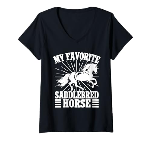 Damen Reiten Favorite Saddlebred Horse Reiter T-Shirt mit V-Ausschnitt Damen Reiten Favorite Saddlebred Horse Reiter T-Shirt mit V-Ausschnitt von Lustige Reiten Shirts & Vielseitigkeits Designs