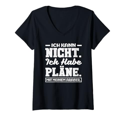 Damen Araber Pläne Pferdemädchen Reiten Ponyfans Reiter T-Shirt mit V-Ausschnitt Damen Araber Pläne Pferdemädchen Reiten Ponyfans Reiter T-Shirt mit V-Ausschnitt von Lustige Reitergeschenke für Damen Herren Teenager