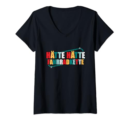 Damen Lustiges Hätte Hätte Fahrradkette Radfahrer Radsport Fahrrad T-Shirt mit V-Ausschnitt Damen Lustiges Hätte Hätte Fahrradkette Radfahrer Radsport Fahrrad T-Shirt mit V-Ausschnitt von Lustige Rennrad Mountainbike Fahrrad Sprüche