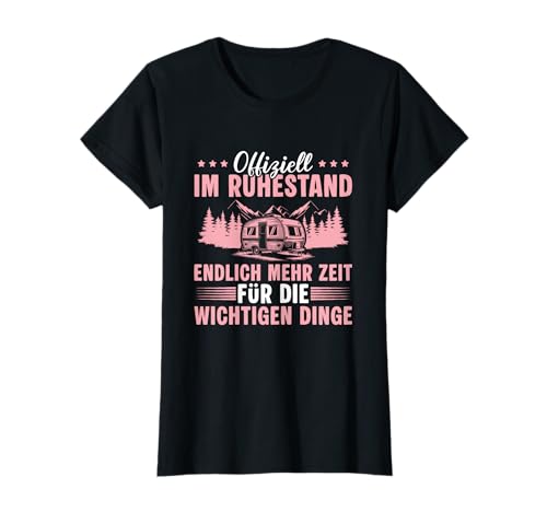 Damen Ruhestand Wohnwagen Camping - Rentnerin T-Shirt von Lustige Rente Abschied Designs für Kolleginnen