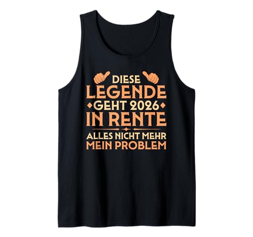 Herren Rente 2026 - Arbeitskollege im Ruhestand Tank Top von Lustige Rente Designs für Papa & Opa