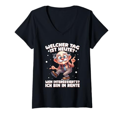 Damen Ich Bin In Rente Rentner Chillen Pension Faul Relax T-Shirt mit V-Ausschnitt Damen Ich Bin In Rente Rentner Chillen Pension Faul Relax T-Shirt mit V-Ausschnitt von Lustige Renten Sprüche Kleidung Für Rentner