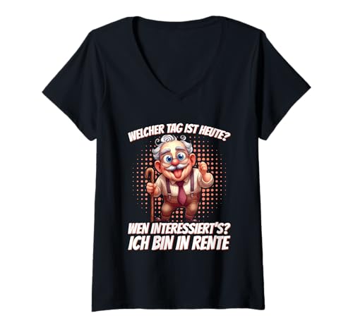 Damen Ich Bin In Rente Rentner Chillen Pension Opa Spruch T-Shirt mit V-Ausschnitt Damen Ich Bin In Rente Rentner Chillen Pension Opa Spruch T-Shirt mit V-Ausschnitt von Lustige Renten Sprüche Kleidung Für Rentner