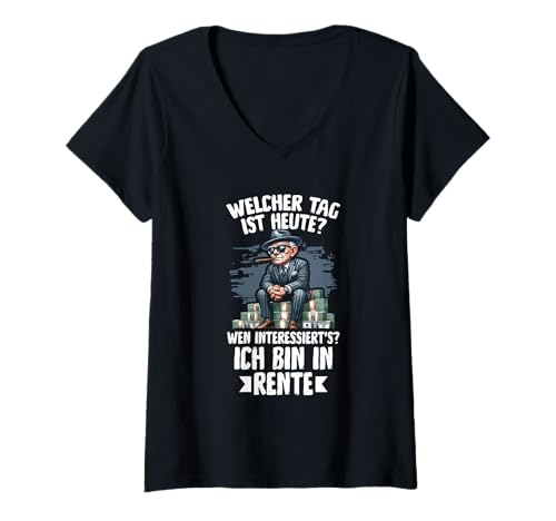 Damen Ich Bin In Rente Rentner Cooler Opa Renteneintritt T-Shirt mit V-Ausschnitt Damen Ich Bin In Rente Rentner Cooler Opa Renteneintritt T-Shirt mit V-Ausschnitt von Lustige Renten Sprüche Kleidung Für Rentner