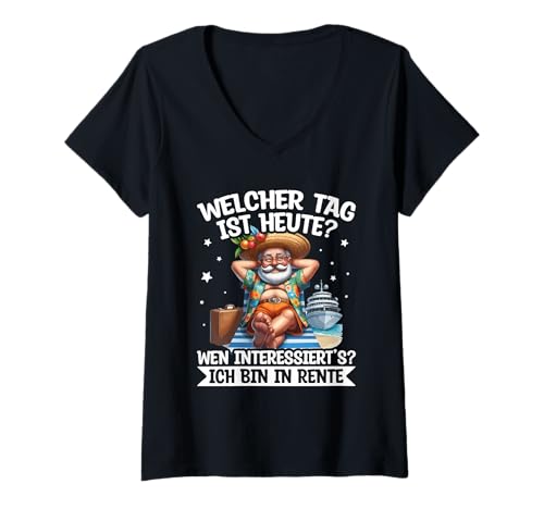 Damen Ich Bin In Rente Rentner Urlaub Chillen Pension Relax T-Shirt mit V-Ausschnitt Damen Ich Bin In Rente Rentner Urlaub Chillen Pension Relax T-Shirt mit V-Ausschnitt von Lustige Renten Sprüche Kleidung Für Rentner