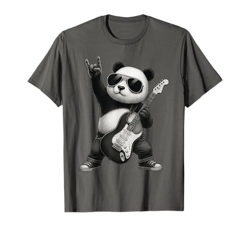 Panda Rock Musik Geschenk MännerKinder Frauen Lustiger Panda T-Shirt Panda Rock Musik Geschenk MännerKinder Frauen Lustiger Panda T-Shirt von Lustige Retro Panda t hemd männer Musik Panda-Rock