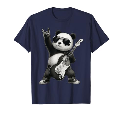 Panda Rock Musik Geschenk MännerKinder Frauen Lustiger Panda T-Shirt Panda Rock Musik Geschenk MännerKinder Frauen Lustiger Panda T-Shirt von Lustige Retro Panda t hemd männer Musik Panda-Rock