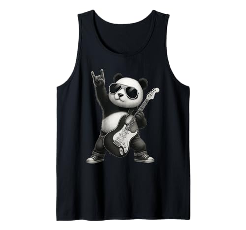 Panda Rock Musik Geschenk MännerKinder Frauen Lustiger Panda Tank Top Panda Rock Musik Geschenk MännerKinder Frauen Lustiger Panda Tank Top von Lustige Retro Panda t hemd männer Musik Panda-Rock