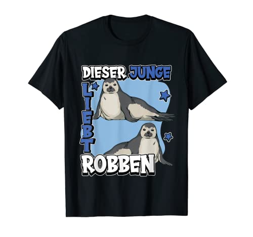 Kinder Robbe Sachen Seehund Dieser Junge liebt Robben T-Shirt Kinder Robbe Sachen Seehund Dieser Junge liebt Robben T-Shirt von Lustige Robbe Outfits