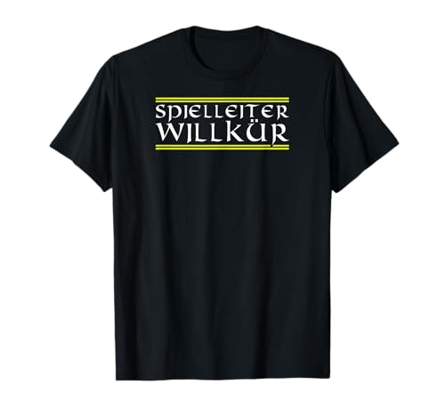 Lustige Rollenspiel Sprüche Outfits Spielleiter Willkür Pen And Paper Rollenspiel T-Shirt für Jungen und Mädchen, Klassisch, Kurzarm, Lustig, Unisex, Schwarz, S von Lustige Rollenspiel Sprüche Outfits
