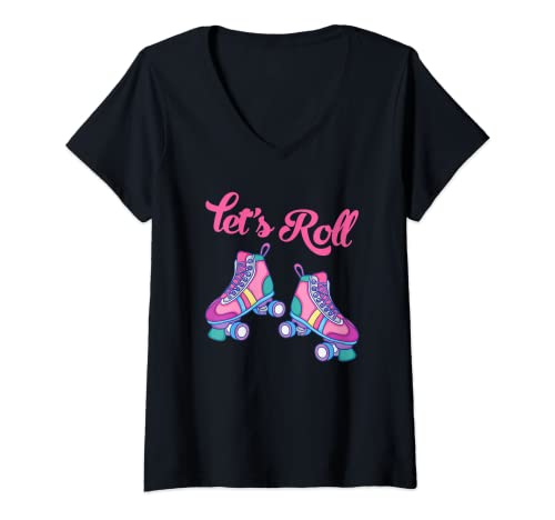 Damen Rollschuh-Shirt Rollschuhe Rollschuh-lustiges Geschenk T-Shirt mit V-Ausschnitt Damen Rollschuh-Shirt Rollschuhe Rollschuh-lustiges Geschenk T-Shirt mit V-Ausschnitt von Lustige Rollschuh Geschenke