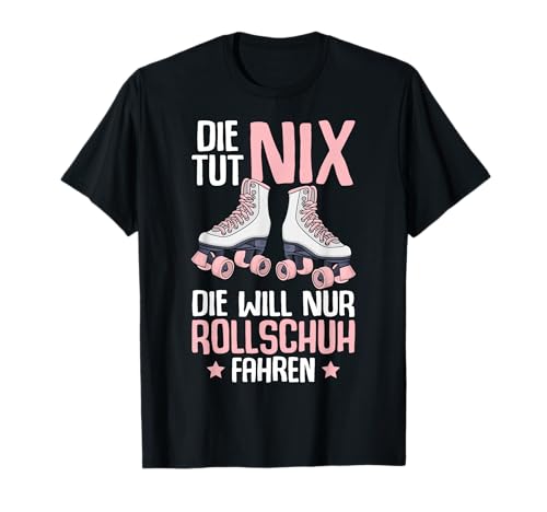 Rollschuhe Roller Girl Retro Rollschuh Mädchen T-Shirt von Lustige Rollschuh Geschenkidee