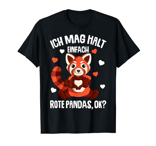 Roter Panda Ich mag halt Rote Pandas Kinder Mädchen T-Shirt von Lustige Roter Panda Liebhaber Geschenke