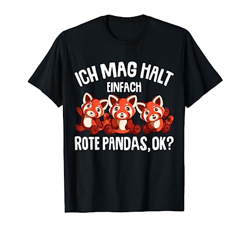 Roter Panda Ich mag halt Rote Pandas Mädchen Kinder T-Shirt von Lustige Roter Panda Liebhaber Geschenke
