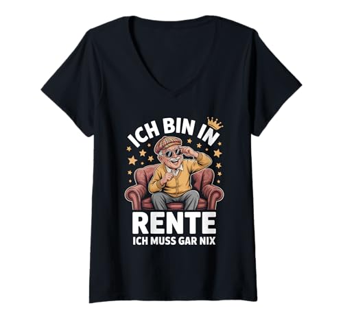 Damen Legendäre Rentner Sprüche Rente Dauerurlauber Ruhestand T-Shirt mit V-Ausschnitt Damen Legendäre Rentner Sprüche Rente Dauerurlauber Ruhestand T-Shirt mit V-Ausschnitt von Lustige Ruhestand Sprüche für Rentner Senioren
