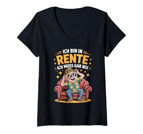 Damen Legendäre Rentner Sprüche Rente Dauerurlauber Ruhestand T-Shirt mit V-Ausschnitt Damen Legendäre Rentner Sprüche Rente Dauerurlauber Ruhestand T-Shirt mit V-Ausschnitt von Lustige Ruhestand Sprüche für Rentner Senioren