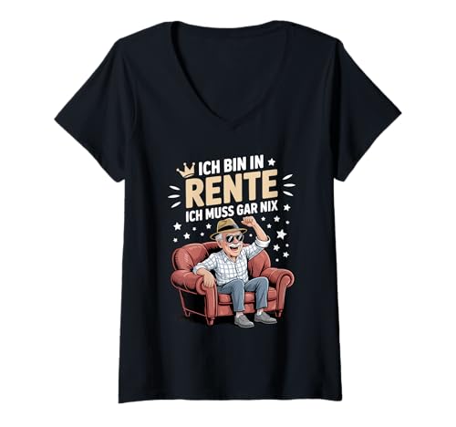 Damen Legendäre Rentner Sprüche Rente Dauerurlauber Ruhestand T-Shirt mit V-Ausschnitt Damen Legendäre Rentner Sprüche Rente Dauerurlauber Ruhestand T-Shirt mit V-Ausschnitt von Lustige Ruhestand Sprüche für Rentner Senioren