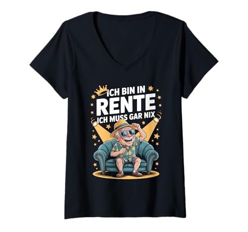 Damen Legendäre Rentner Sprüche Rente Dauerurlauber Ruhestand T-Shirt mit V-Ausschnitt Damen Legendäre Rentner Sprüche Rente Dauerurlauber Ruhestand T-Shirt mit V-Ausschnitt von Lustige Ruhestand Sprüche für Rentner Senioren
