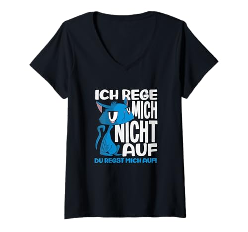 Damen Ich Rege Mich Nicht Auf Du Regst Mich Auf Lustiges T-Shirt mit V-Ausschnitt Damen Ich Rege Mich Nicht Auf Du Regst Mich Auf Lustiges T-Shirt mit V-Ausschnitt von Lustige Sarkastische Sprüche Geschenke