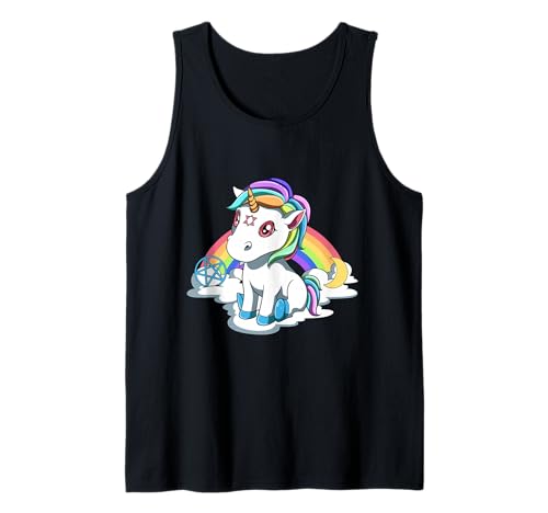 Sarkastisches Baby Satan Einhorn Tank Top von Lustige Satanic Unicorn T-Shirts