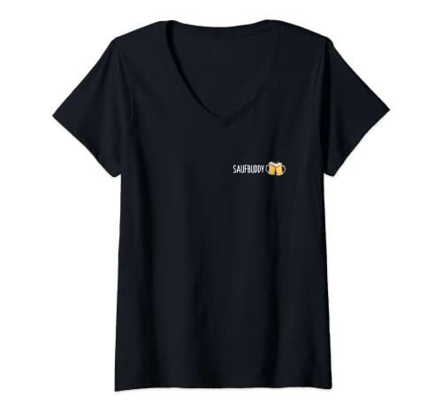 Damen Saufen Saufbuddy Bier Alkohol Party Lustiges Sauf Spruch T-Shirt mit V-Ausschnitt Damen Saufen Saufbuddy Bier Alkohol Party Lustiges Sauf Spruch T-Shirt mit V-Ausschnitt von Lustige Saufbuddy Geschenke Zum Saufen & Feiern