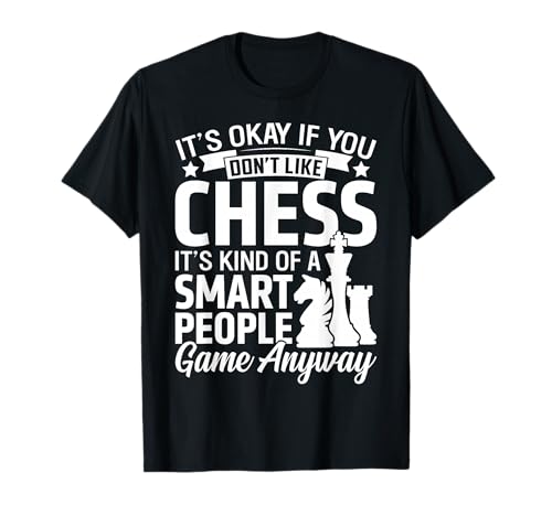 Lustige Schachspieler Geschenke Chess by DIMMERCH - Schach T-Shirt, Schwarz, S, Kurzarm, Unisex Erwachsene, Kind, Brettspiel-Enthusiasten von Lustige Schachspieler Geschenke Chess by DIMMERCH