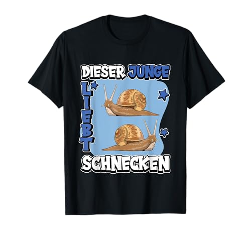 Kinder Schnecke Sachen Dieser Junge liebt Schnecken T-Shirt Kinder Schnecke Sachen Dieser Junge liebt Schnecken T-Shirt von Lustige Schnecke Outfits