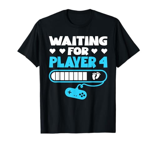 Waiting for Player 4 - Gamer Baby Ankündigung T-Shirt Waiting for Player 4 - Gamer Baby Ankündigung T-Shirt von Lustige Schwangerschaft Ankündigungs Shirts