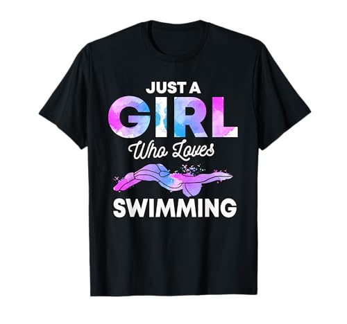 Nur ein Mädchen Schwimmen Geschenk Schwimmerin Schwimmen T-Shirt von Lustige Schwimmen Geschenke für Schwimmer