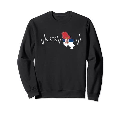 Serbien Herzschlag Flagge Liebe Männer Frauen Geschenk Sweatshirt Serbien Herzschlag Flagge Liebe Männer Frauen Geschenk Sweatshirt von Lustige Serbia & Serbien Urlaub Geschenke