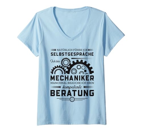 Damen Lustiger Spruch Mechaniker Schrauben Kompetente Beratung T-Shirt mit V-Ausschnitt Damen Lustiger Spruch Mechaniker Schrauben Kompetente Beratung T-Shirt mit V-Ausschnitt von Lustige Shirt Geschenkidee Für Mechaniker