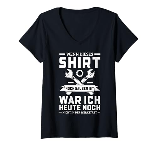 Damen Lustiges Kfz-Mechaniker Sprüche Für Männer T-Shirt mit V-Ausschnitt von Lustige Shirt Geschenkidee Für Mechaniker